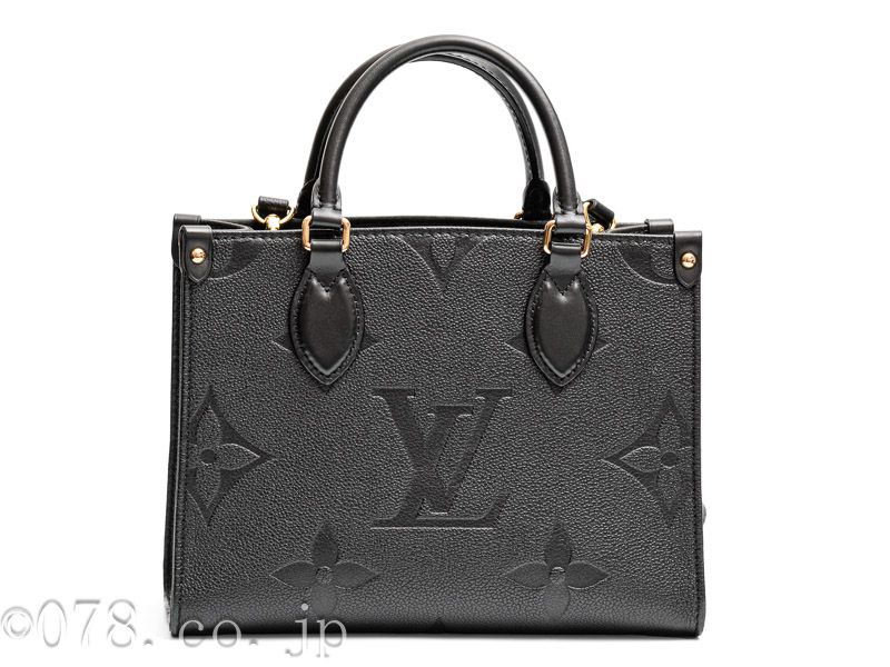 【箱・布袋あり】LOUIS VUITTON　ルイヴィトン　オンザゴーPM　M45653　ハンドバッグ　ショルダーバッグ　モノグラム・アンプラント　ノワール　ブラック　レディース　メンズ　ユニセックス　ギフト　プレゼント包装可松前R56号店