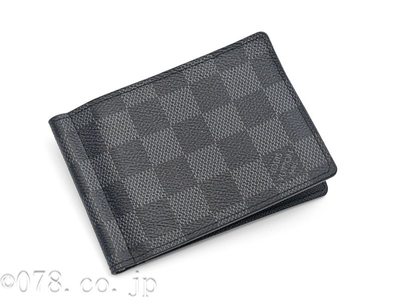 LV N61000 ダミエ グラフィット マネークリップ 札入れ 財布