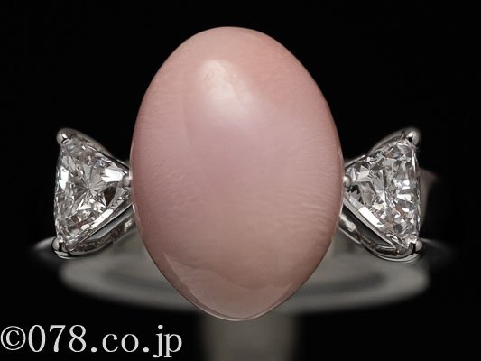 高品質コンクパールリング0.62ct　PT950