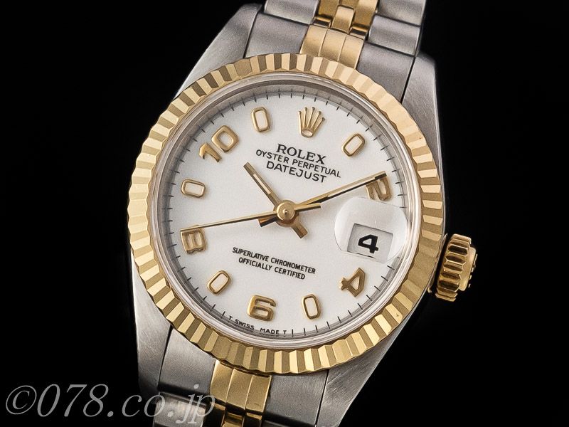 こあら ロレックス デイトジャスト 69173 SS×750YG ホワイト